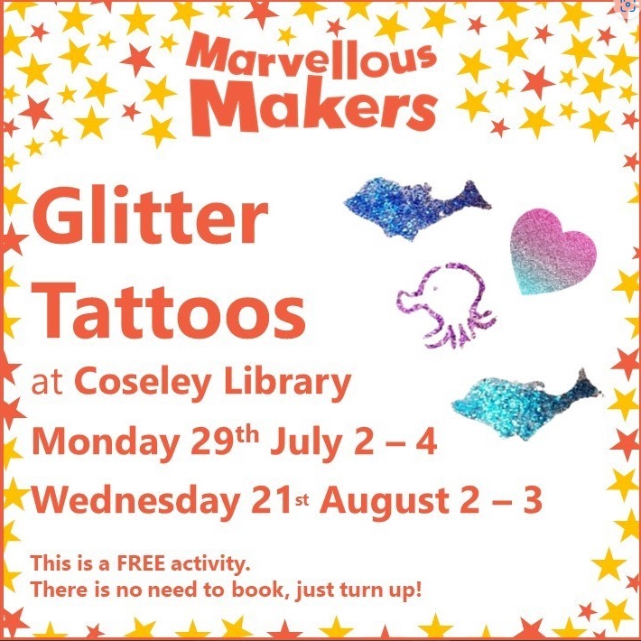 Coseley Library - Glitter Tattoos